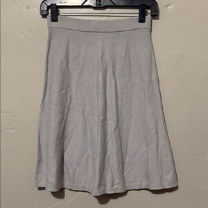 Chic Women's A-Line Skirt in Light Gray Small
